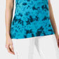 Ideology Regata Feminina Tie Dye Criss Cross Back Turq/Aqua Tamanho Médio