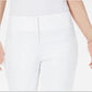 Calça feminina Alfani Cropped com renda e detalhes, branca, tamanho 2, pequena