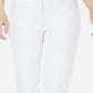Calça feminina Alfani Cropped com renda e detalhes, branca, tamanho 6 Petite