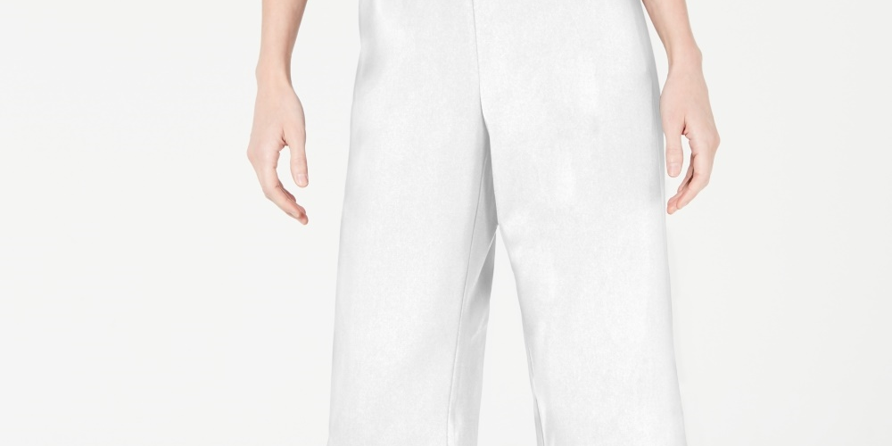 Calças culotte Alfani para mulher, tamanho pequeno, branca