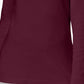 Karen Scott Blusa feminina pequena de algodão com gola alta e manga comprida, vermelha, tamanho X-S