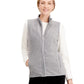 Colete esportivo feminino Karen Scott com zíper Zeroproof Fleece cinza tamanho XS
