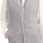 Colete esportivo feminino Karen Scott com zíper Zeroproof Fleece cinza tamanho XS