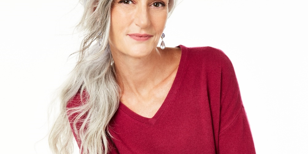 Suéter feminino de cashmere puro com decote em V Charter Club, vermelho, tamanho grande