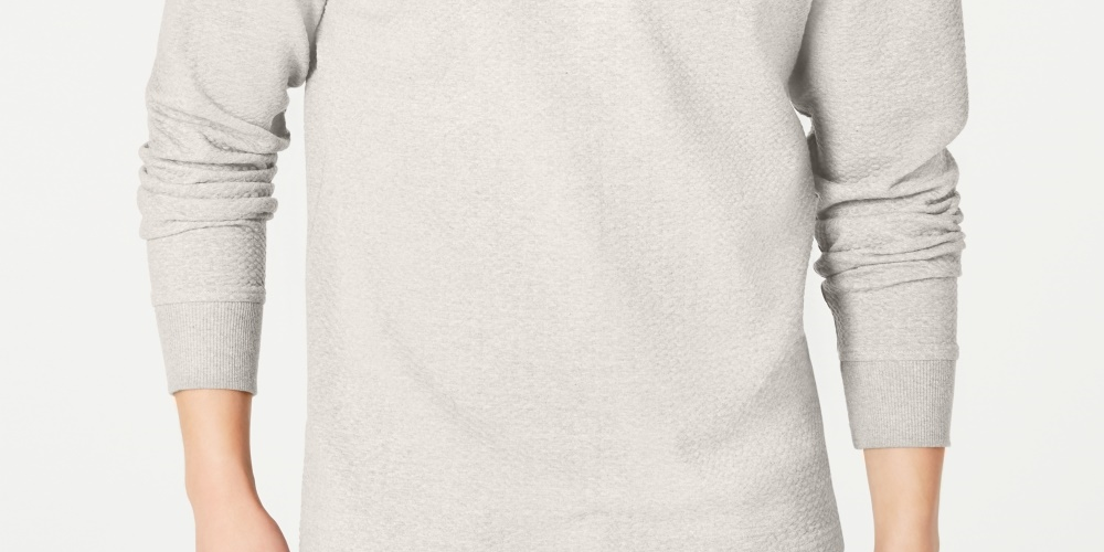 Moletom texturizado com gola dividida masculino INC International Concepts, tamanho X-G, branco