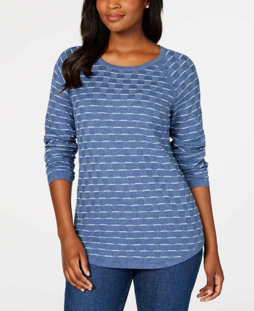 Karen Scott Suéter Texturizado Feminino Azul Marinho Tamanho XX-G