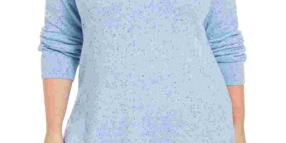 Karen Scott Suéter Confetti Plus Size Feminino Azul Tamanho 0X