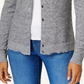 Karen Scott Cardigan Feminino com Botões Cinza Tamanho X-G