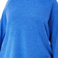 Karen Scott Suéter Feminino Curvo Bainha Azul Tamanho 1X