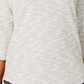 Karen Scott Blusa feminina Petite Space-Dye com manga 3/4 cinza, tamanho pequeno pequeno