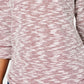 Karen Scott Blusa Feminina Space Dye Manga 3/4 Vermelha Tamanho Pequeno