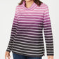 Karen Scott Top Listrado Ombré Feminino Pequeno Vermelho Tamanho Médio