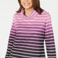 Karen Scott Top Listrado Ombré Feminino Pequeno Vermelho Tamanho Médio