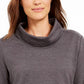 Karen Scott Sport Top Feminino Gola Redonda Cinza Escuro Tamanho Grande