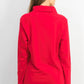 Karen Scott Nova Camisa Gola Alta Manga Longa Top Vermelho Tamanho XS