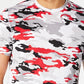 Camiseta camuflada multicolorida masculina American Rag, branca, tamanho XXX-G