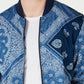 Jaqueta bandana acolchoada masculina American Rag, azul, tamanho médio
