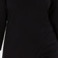 Karen Scott Top Feminino com Acabamento em Tachas e Manga 3/4 Preto Tamanho P