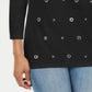 Karen Scott Top Feminino de Algodão com Ilhós Preto Tamanho P