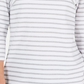 Karen Scott Blusa Listrada Feminina Branca Tamanho X-G