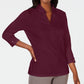 Karen Scott Top Feminino de Algodão com Ilhós e Jugo Vermelho Tamanho XS
