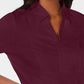 Karen Scott Top Feminino de Algodão com Ilhós e Jugo Vermelho Tamanho XS