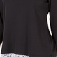 Karen Scott Top Feminino Petite Estampado Preto Pequeno