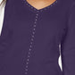 Karen Scott Top Feminino com Decote em V e Tachas Roxo Tamanho XS