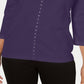 Karen Scott Top Feminino com Decote em V e Tachas Roxo Tamanho XS
