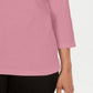 Blusa feminina Karen Scott de crochê com decote quadrado, rosa escuro, tamanho X-S