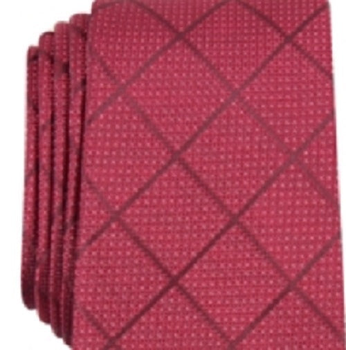 Gravata de seda Sussex Pane masculina Alfani, tamanho regular, vermelha