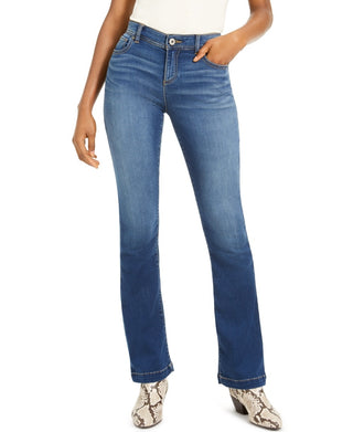 Calça jeans feminina INCFinity Stretch Bootcut, azul, tamanho 4, pequena, da INC International Concepts