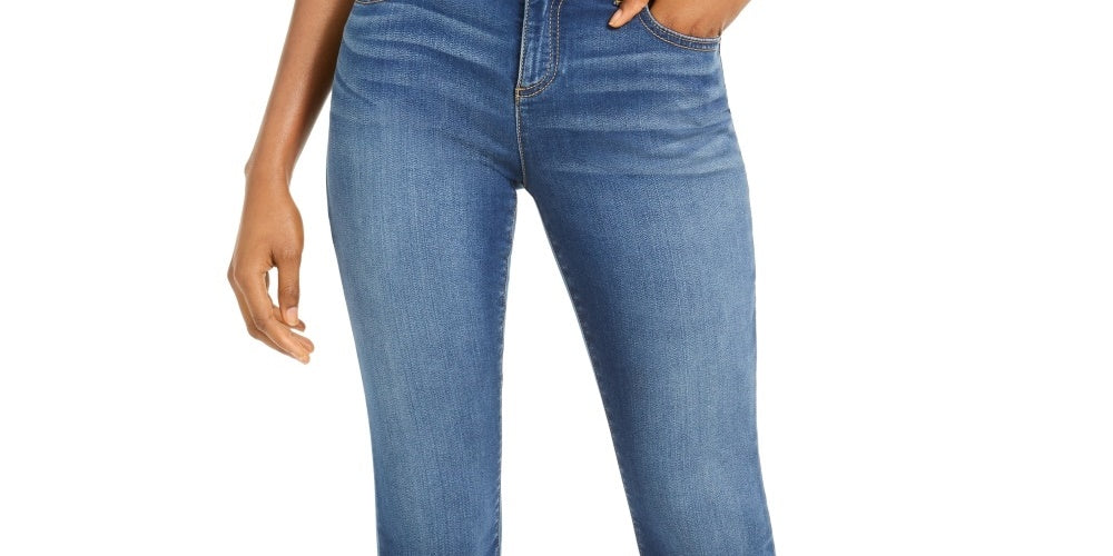 Calça jeans feminina INCFinity Stretch Bootcut, azul, tamanho 4, pequena, da INC International Concepts