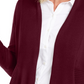 Cardigan feminino JM Collection Petite com nervuras mistas e botões, roxo escuro, tamanho grande