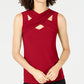 INC International Concepts Top feminino com recorte cruzado vermelho tamanho X-S