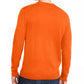 Suéter masculino Club Room com gola redonda e mistura de lã merino, laranja escuro, tamanho grande
