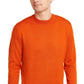 Suéter masculino Club Room com gola redonda e mistura de lã merino, laranja escuro, tamanho grande