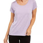 Camiseta feminina listrada com costas em treliça Ideology, roxa, tamanho XX-G