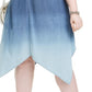 Vestido feminino com bainha de lenço ombré da INC International Concepts, azul, tamanho 2X