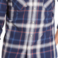 Camisa xadrez masculina American Rag Western azul marinho tamanho XX-G