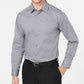 Camisa social masculina Alfatech Classic/Regular Fit Performance Stretch, com absorção de umidade e resistente a rugas, estampa quadrada e azulejos, tamanho cinza, 17x34-35