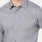 Camisa social masculina Alfatech Classic/Regular Fit Performance Stretch, com absorção de umidade e resistente a rugas, estampa quadrada e azulejos, tamanho cinza, 17x34-35