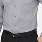 Camisa social masculina Alfatech Classic/Regular Fit Performance Stretch, com absorção de umidade e resistente a rugas, estampa quadrada e azulejos, tamanho cinza, 17x34-35
