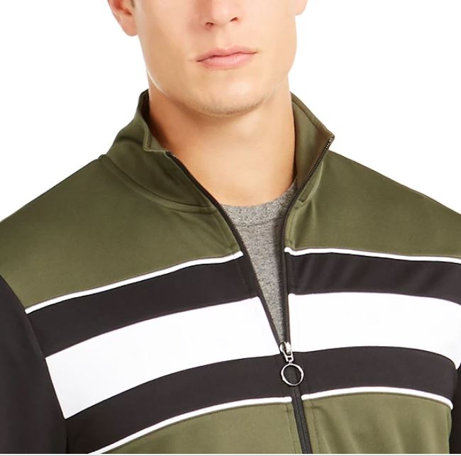 Jaqueta de corrida masculina ID Ideology Colorblocked, verde, tamanho grande