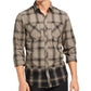 Camisa xadrez masculina INC International Concepts bege tamanho pequeno