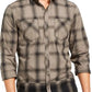 Camisa xadrez masculina INC International Concepts bege tamanho pequeno