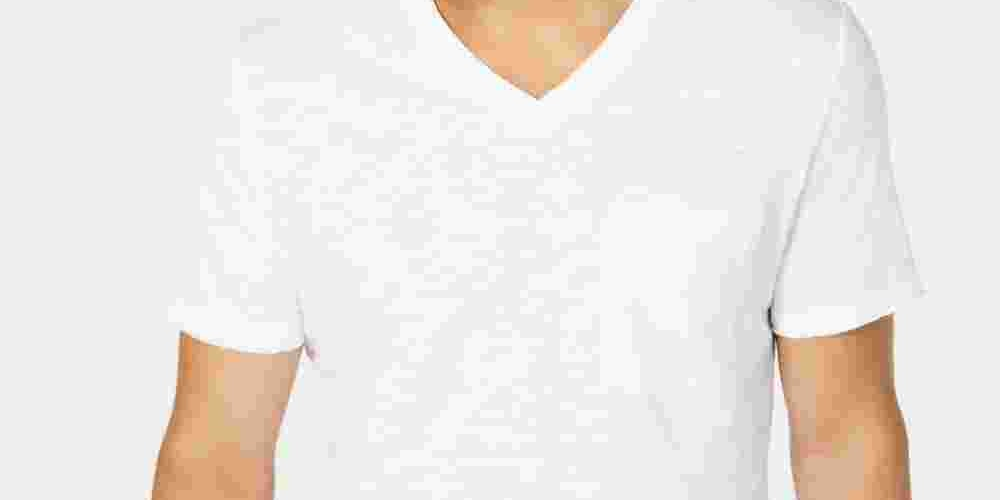 Camiseta masculina com decote em V e bolso, tamanho pequeno, da INC International Concepts
