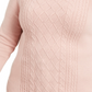 Suéter feminino plus size de tricô trançado Charter Club, rosa, tamanho 0X