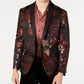 Blazer masculino slim fit com jacquard ferrugem floral marrom tamanho grande da INC International Concepts