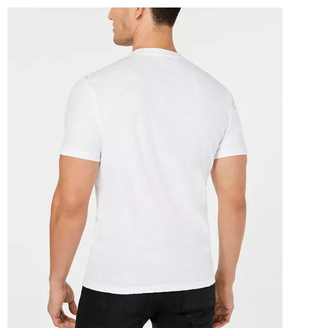 Camiseta masculina com strass e cobra da INC International Concepts, branca, tamanho XXX-G